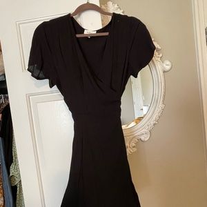 Bohme Black Mini Wrap Dress